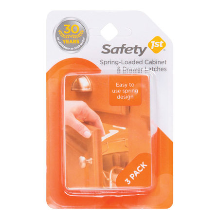 Safety 1St SPRING CABINET LATCH 3PK 48447